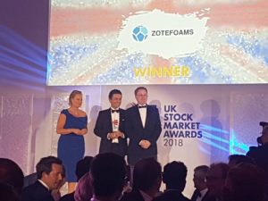 Zotefoams wins 2018 plc award