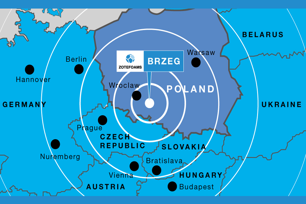 Poland Zotefoams Map