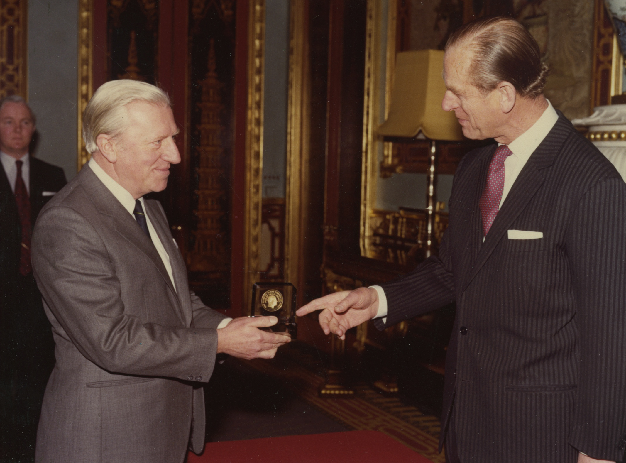 1981: Prince Philip, Duke of Edinburgh, presents the company with a gold medal in recognition of the contribution of Plastazote® polyethylene foam in the service of man